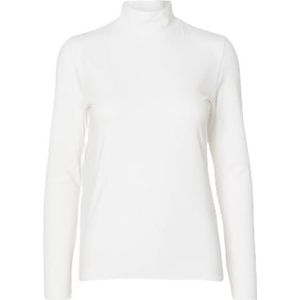 SELECTED FEMME SLFCORA LS HIGH Neck NOOS, wit (snow white), L