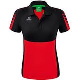 Erima Dames Six Wings Sport Poloshirt, rood/zwart, 38