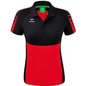 Erima Dames Six Wings Sport Poloshirt, rood/zwart, 38