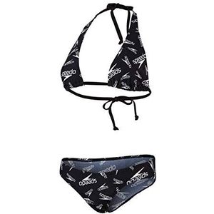 Speedo Dames allover bikini AF, zwart/wit, 34