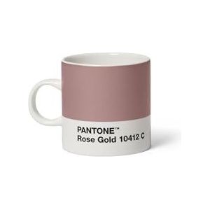 Pantone Porseleinen espressokopje, dikwandig, vaatwasmachinebestendig, 120 ml, roségoud 10412