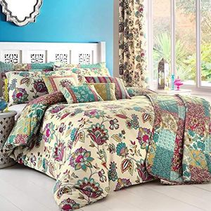 Dreams 'n' Drapes Beddengoedset met kussenslopen, textiel, blauwgroen, eenpersoonsbed