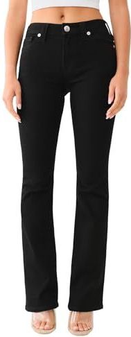 True Religion Becca Mr Boot Jeans, bodyspoeling, zwart, maat 26, Zwarte lichaamsspoeling, 26 US
