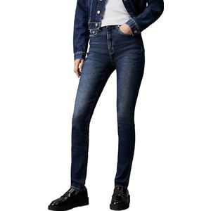 Calvin Klein Jeans Hoge taille skinny voor dames, Denim Donker, 28W / 34L