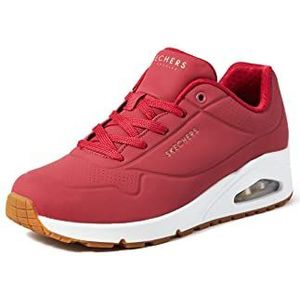 Skechers Uno Stand On Air dames Sneaker Low top, Rood Wit, 39 EU