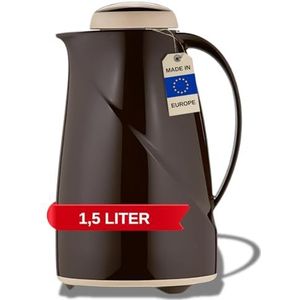 Helios Thermo-Bear kunststof thermoskan met draaisluiting, 1,0 l, wit