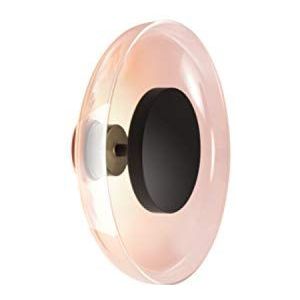 A676-018 LED-wandlamp, rond, 9,3 W, met mondgeblazen glas, koperkleurig, 9,6 x 25,3 x 25,3 cm