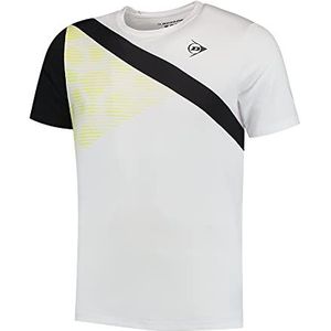 Dunlop Heren Game Tee 3 Tennis Shirt, Wit, S, wit, S