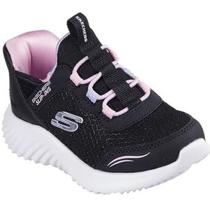 Skechers Meisje Bounder Simple Cute Slip-ins Sneaker, Zwart, 4 UK Child