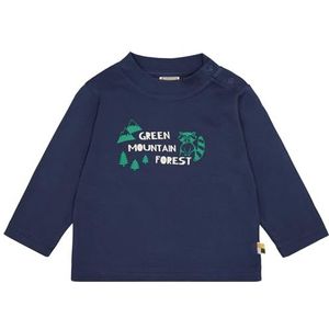 loud + proud Interlock voor jongens met opdrukmotief, GOTS-gecertificeerd shirt, ultra marine, 62-68