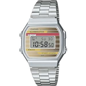 Casio Dames digitaal Quarz horloge met roestvrij stalen band A168WEHA-9AEF, Zilver, A168WEHA-9AEF-AMZUK
