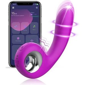 2-in-1 vibrator vibrator voor vrouwen met app-afstandsbediening, 10 x 10 vibratiemodus, dildo seksspeeltje voor vrouwen, clitoris G-spot-vibrator voor koppels, bluetooth vibratorstlek vrouwen