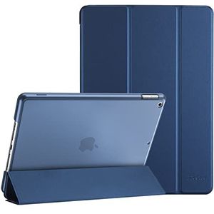ProCase Hoes voor iPad 9e / 8e / 7e generatie 10,2 inch 2021 2020 2019, beschermhoes Smart Case Cover compatibel met iPad 9/8/7 donkerblauw