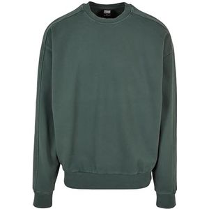 Urban Classics Herren Sweatshirt Heavy Terry Garment Dye Crew bottlegreen XXL