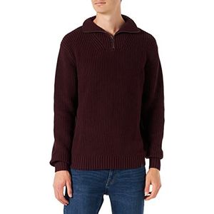 WHITELISTED Heren Half Zip Knit Pullover Sweater, Velvet Beet, Medium