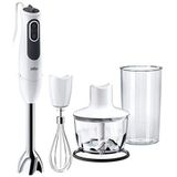 Braun Braun Handmixer 3 Vario MQ3135 Saus Wit/Grijs - Staafmixer - Wit - Zwart