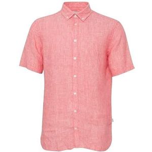 CASUAL FRIDAY Heren CFAnton 0071 SS 100% linnen shirt hemd, 1717551/Paradise Pink Melange, 3XL, 1717551/Paradise Pink Melange, 3XL