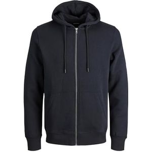 JACK&JONES PLUS JJEBRADLEY Sweat Zip Hood NOOS PLS, zwart, 6XL grote maten