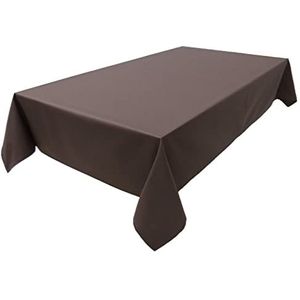 Hoogwaardig tafelkleed tafellinnen van 100% katoen collectie concept, kleur en grootte naar keuze (tafelkleed - 150x220cm, chocolade)