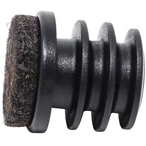 Adsamm® / 16 x lamellenpluggen met vilt/zwart, diameter 18-20 mm, rond, meubelglijders voor stalen buisstoelen/eindkappen voor ronde buizen