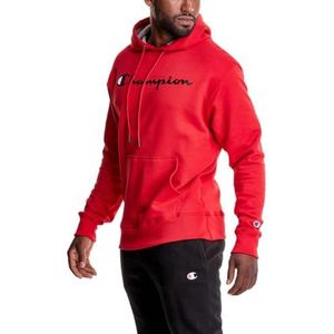 Champion Grafisch Powerblend Fleece Capuchon Sweatshirt voor heren, Team Rood Scarlet, XL