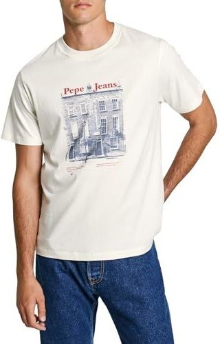 Pepe Jeans - SOREN - Shirt - Blauw - Rood - Offwhite