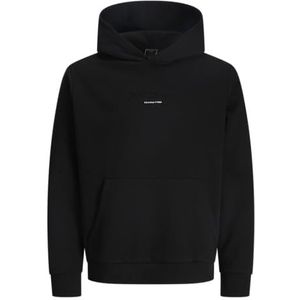 JACK & JONES Heren Jcoflare Embos Sweat Hood, Zwart, L, Zwart, L