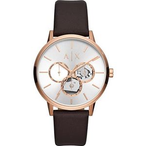 Armani Exchange Horloge voor heren Quartz/Multi uurwerk 42mm kastmaat met een Lederen band AX2756