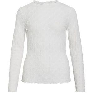 Vila Dames Vimessi Funnelneck L/S Top/Pb, wit (snow white), M