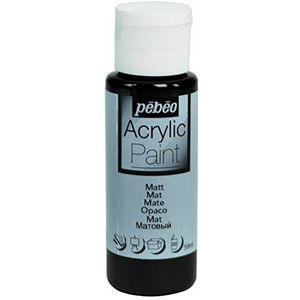 PEBEO acryl, 59 ml, matzwart, 3,3 x 3,3 x 10 cm