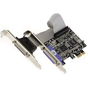 KALEA-INFORMATIQUE PCIE PARALLELE LPT 2-poorts IEEE1284 DB25 controllerkaart met ASIX 9865-chip, compatibel met SPP, EPP en ECP