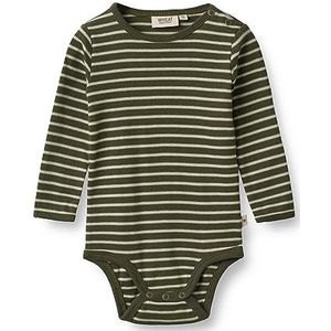 Wheat Uniseks pyjama voor baby's en peuters, 4076 Dark Green Stripe, 86/18M