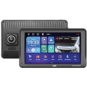 GPS navigatiesysteem met ingebouwde DVR PNI S932 PRO 7 inch scherm, 32 GB geheugen, 2 GB DDR3 RAM, Android 13, FM-zender, Mirror Link, Apple Carplay en Android Auto, achteruitrijcamera inbegrepen
