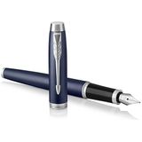 Parker IM-vulpen | Matblauw | Medium penpunt met blauwe inktnavulling | Geschenkverpakking