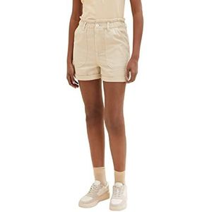 TOM TAILOR Denim Dames 1036490 Bermuda Jeans Shorts, 31700-Dusty Sand Beige, M, 31700 - Dusty Sand Beige, M