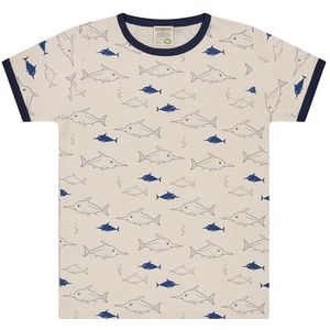 loud + proud T-shirt met print, van biologisch katoen, GOTS-gecertificeerd, ultra marine, 74-80