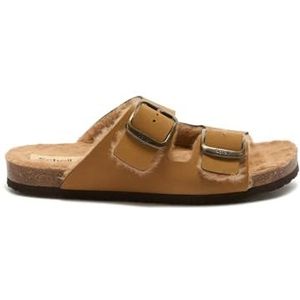 Scholl Jackie 2 Straps, damespantoffels, 35 EU, Bruin, 35 EU