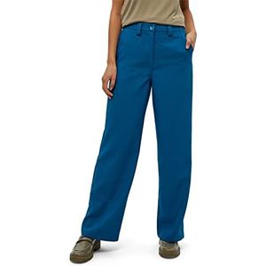 Peppercorn Ginette broek met hoge taille en wijde pijpen | blauwe broek dames | lentebroek voor dames UK | maat 16