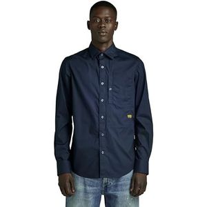 G4A Slim Shirt met lange mouwen, Blauw (Salute D24289-4481-c742), M