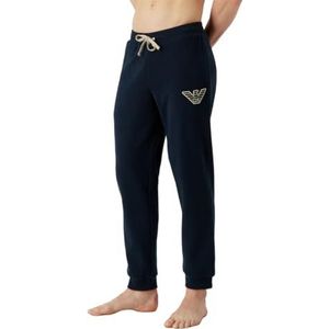 Emporio Armani Herenbroek, corduroy fleece sweatpants, marineblauw, XL
