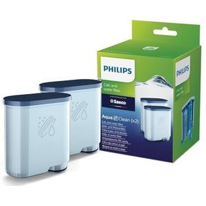 Philips AquaClean kalk- en waterfilter voor espressomachines - voor koffie van hoge kwaliteit en intense smaak, verlengt de levensduur van de machine, Twin pack (CA6903/22)