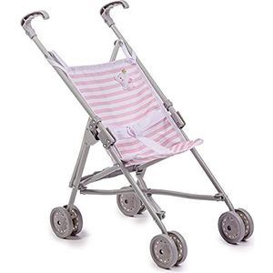 JC Toys Berenguer Boutique | Eenvoudige kinderwagen paraplu voor baby's | olifant thema | roze | vanaf 2 jaar