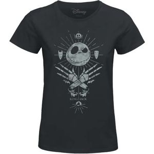 Disney Jack The Pumpkin King WOJACKDTS028 T-shirt voor dames, antraciet gewassen M, Antraciet gewassen, M
