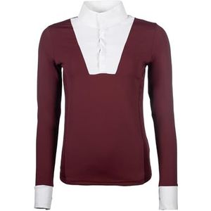HKM Virginia Wedstrijdshirt lange mouw voor dames Bordeaux L