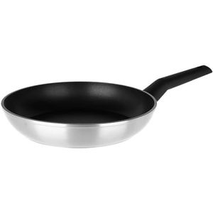 Sitram 714497 SILVERAL pan van gesmeed aluminium, Ø 30 cm, voor alle warmtebronnen, inclusief inductie, ergonomische handgreep, thermo-resistent, soft-touch-effect, zwarte coating met steeneffect