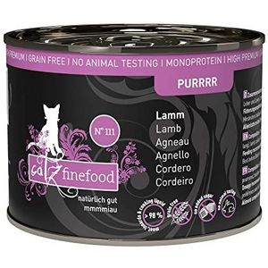 Catz Finefood Purrrr N 111 Monoproteïne Kattenvoer, Lam, Multipack, 6 x 200 g