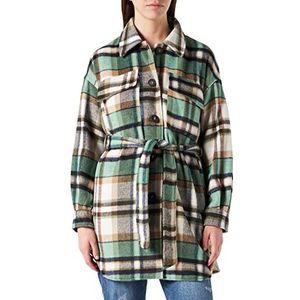 Only Onljoan Life Check Belt Shacket Otw Damesjas, Crème De Menthe/Checks: -, M