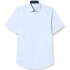 Seidensticker Men's Regular Fit Shirt met korte mouwen, lichtblauw, 41, lichtblauw, 41