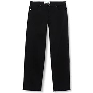 Love Moschino Boyfriend with Brand Heart Back Tag vrijetijdsbroek, zwart, maat 25, Zwart, 32