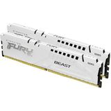 Kingston FURY Beast 32GB 6000MT/s DDR5 CL36 DIMM (2x16GB) Wit Desktop Gaming Geheugen Set van 2 - KF560C36BWE2K2-32